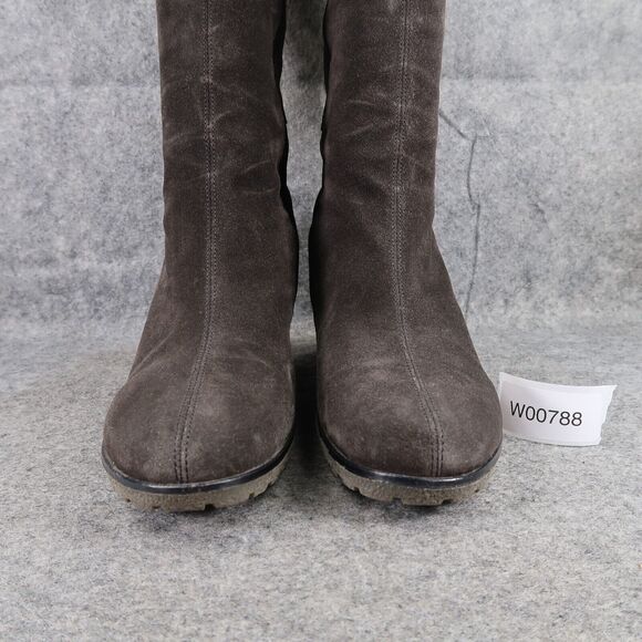 Gabor Shoes Womens 10 Wedge Boots Suede Knee High Zip Fashion Rinkata Patchwork - Picture 4 of 16